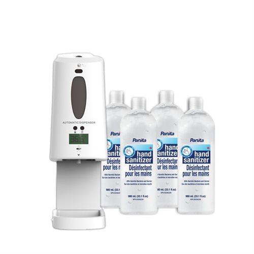 Automatic Sanitizer Dispenser Kit with Infrared Temperature Thermometer