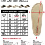 EASY WALK CORK TWO-STRAP SANDAL BLACK - ASSORTED SIZES